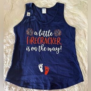 Port and Company Blue Firecracker Tank Top